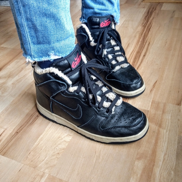 Nike Shoes - Nike dunk 6.0 genuine leather shearling high tops